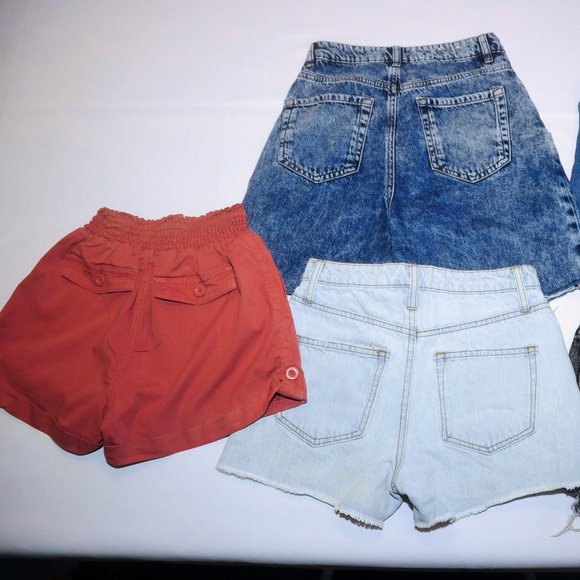 Womens/Jr Girls Denim & Cotton Short Lot of 5 Size 0/3 Garage Vanilla Star Shein - Picture 9 of 10